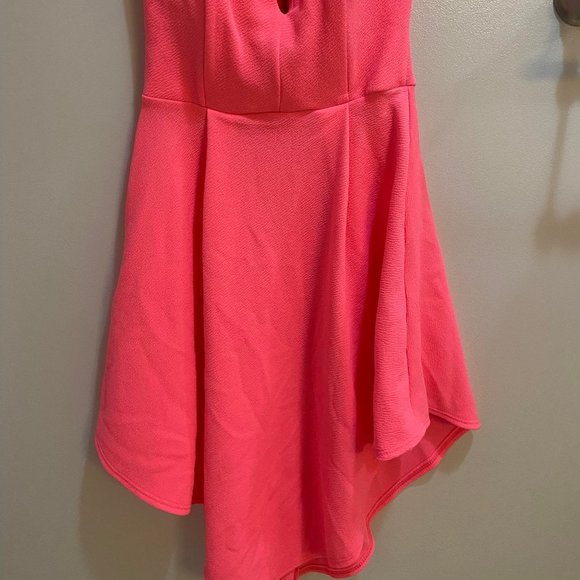 Hot Pink Strapless Dress, size S - Picture 2 of 2